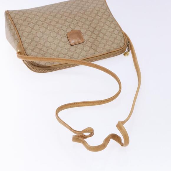 CELINE Macadam Canvas Shoulder Bag Pvc Beige Gold - Picture 7 of 12
